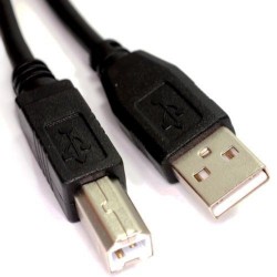 Câble d'imprimante USB, v3.0, bleu, type A vers B mâle, 1.5M –