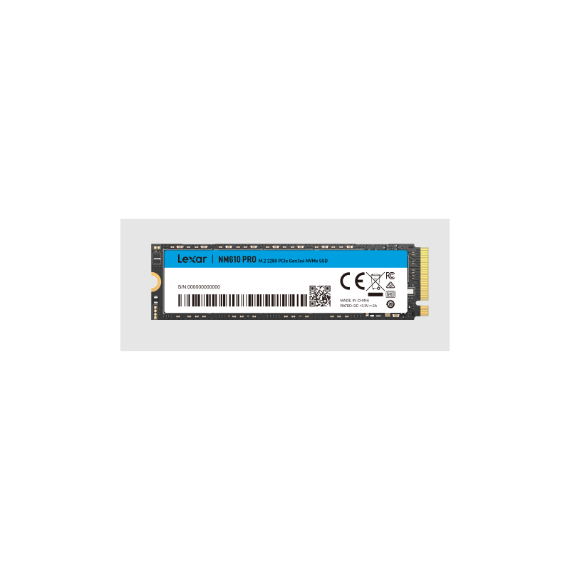 Disque SSD Lexar NM610 Pro 1To (1000Go) - NVMe M.2 Type 2280